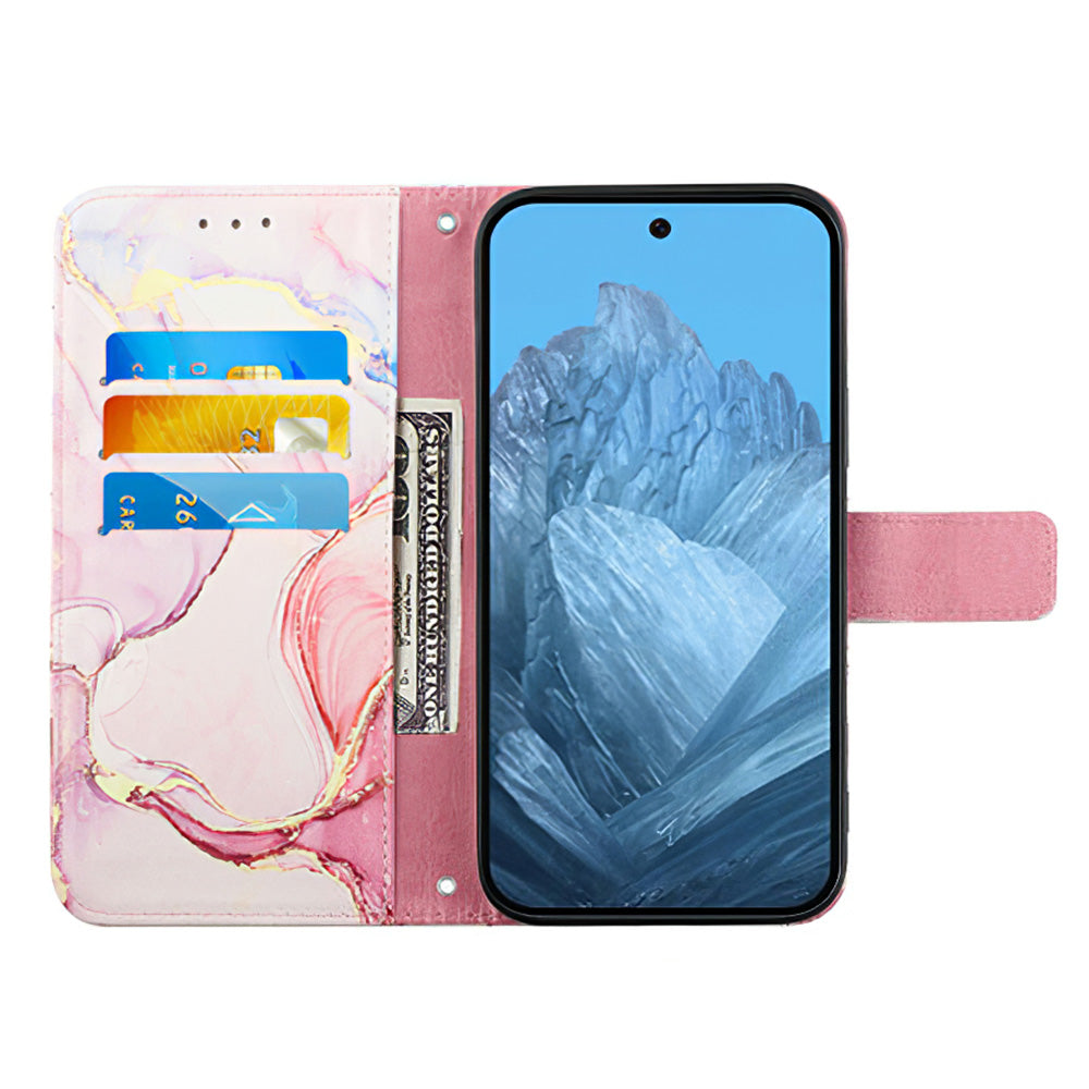 YB Pattern Printing Leather Series-5 For Google Pixel 9 Case Wallet Stand Phone Cover Marble Pattern YB Pattern Printing Leather Series-5 For Google Pixel 9 Case Wallet Stand Phone Cover Marble Pattern